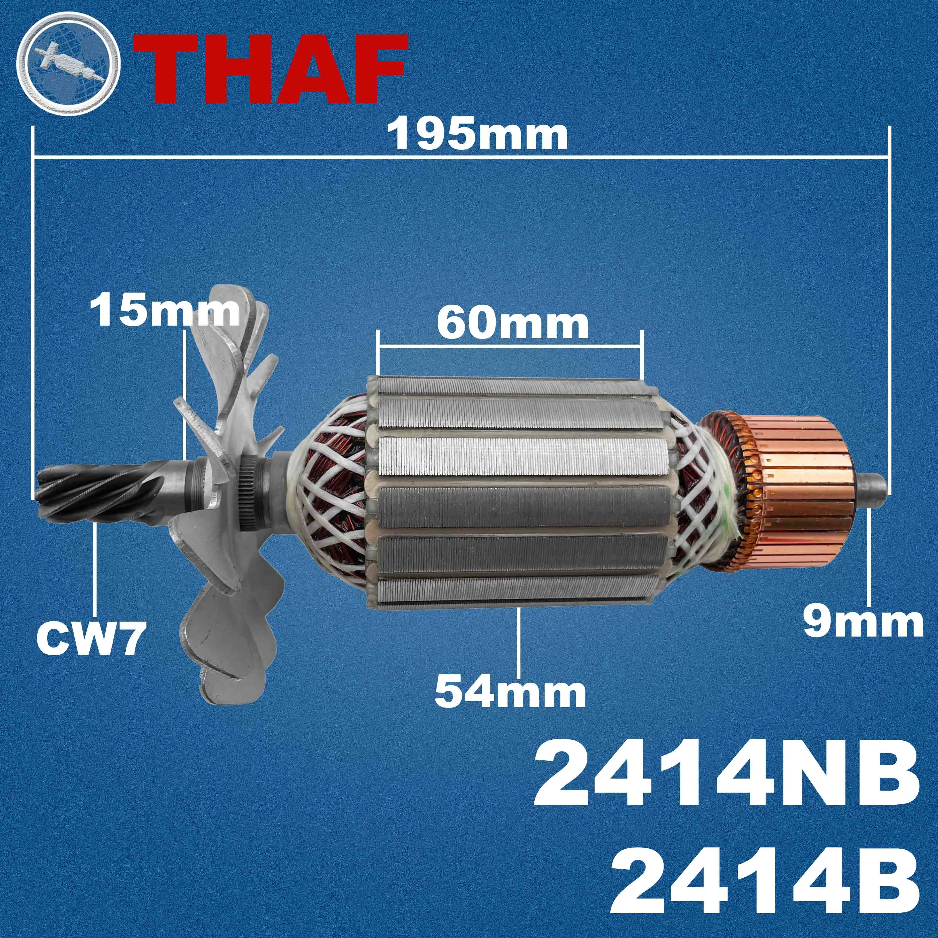 AC 220V 240V 2414NB 2414B Armature Rotor For MAKITA Metal Cutting Saw Spare Parts Cutting Tool 518704-5