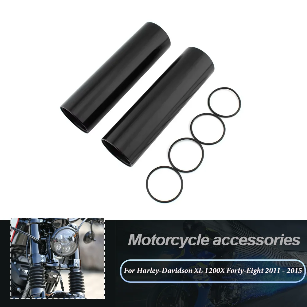 

For Harley-Davidson XL 1200C Custom 1200X Forty-Eight 2011-2015 16.5MM Motorcycle Front Fork Protector Cover Boot Gaiters