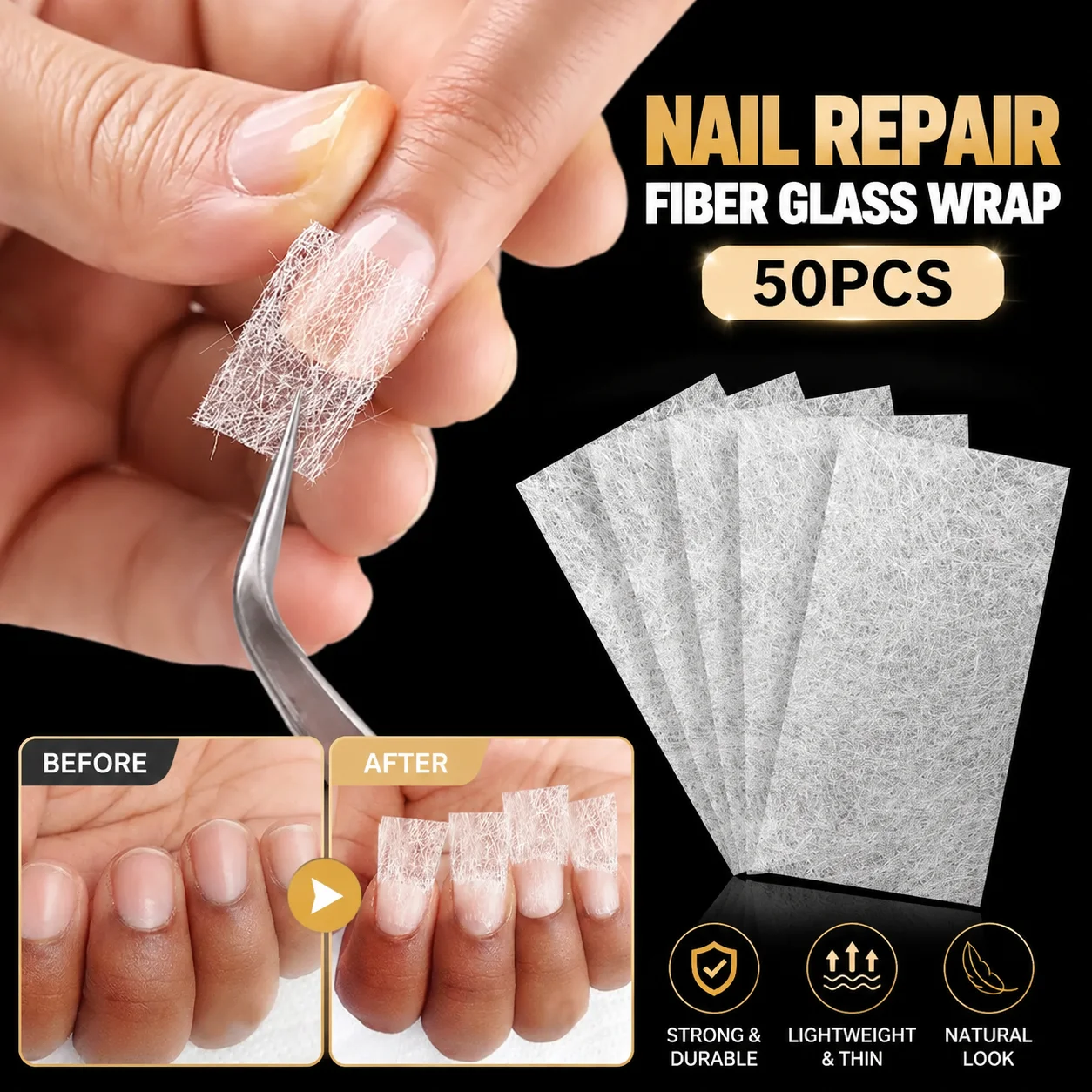Nail Extension Fibers Fiberglass Nail Wrapping Non-Woven Fiber Gel Nail Care Tools Women DIY Nail Art Extension Accessories