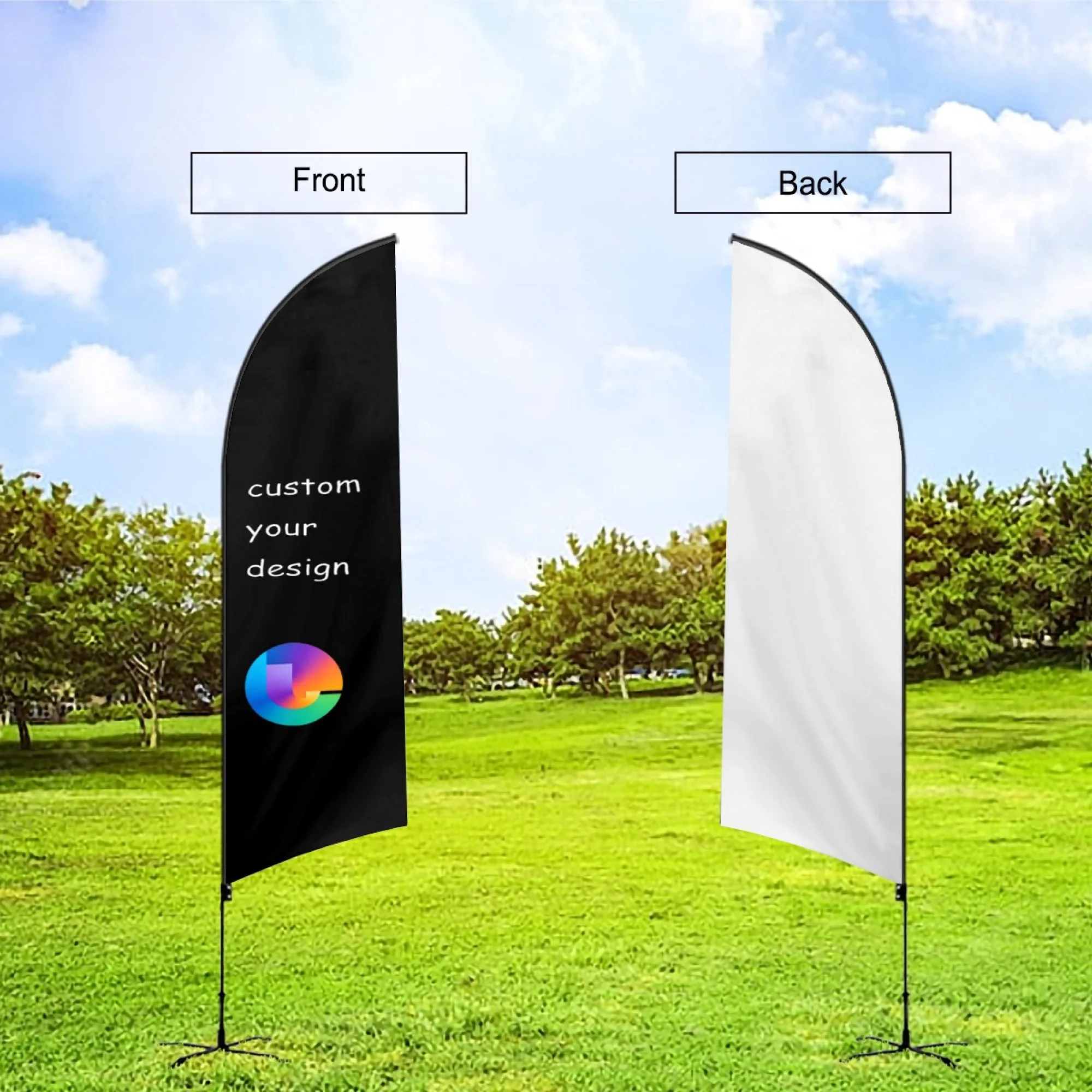 1 pcs Single-Sided,(Without Flagpole) Exhibition-Specific Custom Feather Flag - Personalized Commercial  Banner business