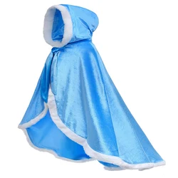 Kids Children Girls  Christmas Cape Children's Princess Shawl Hooded Cosplay Costume Xmas Party Fancy Dress Decor