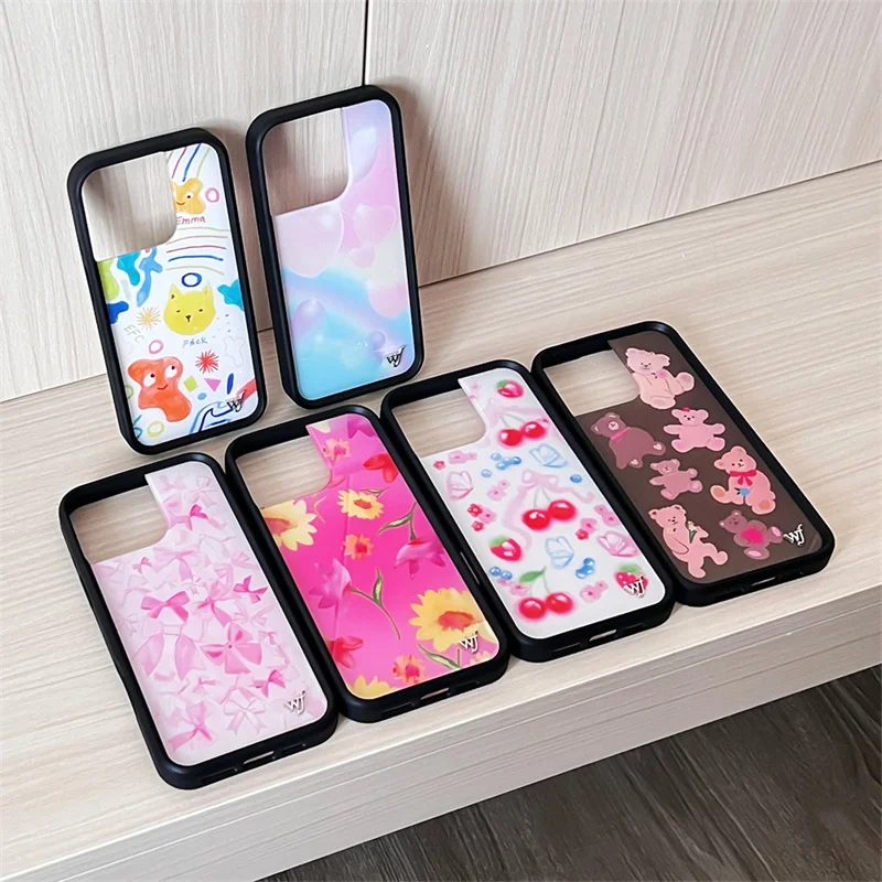 Wildflower Cute Bear-y Sunflower Anti-Fall Case for iPhone 12 13 14 15 16 Pro Max 16 Plus Bow Beau Dreamy Heart wf Phone Cases - Image 2