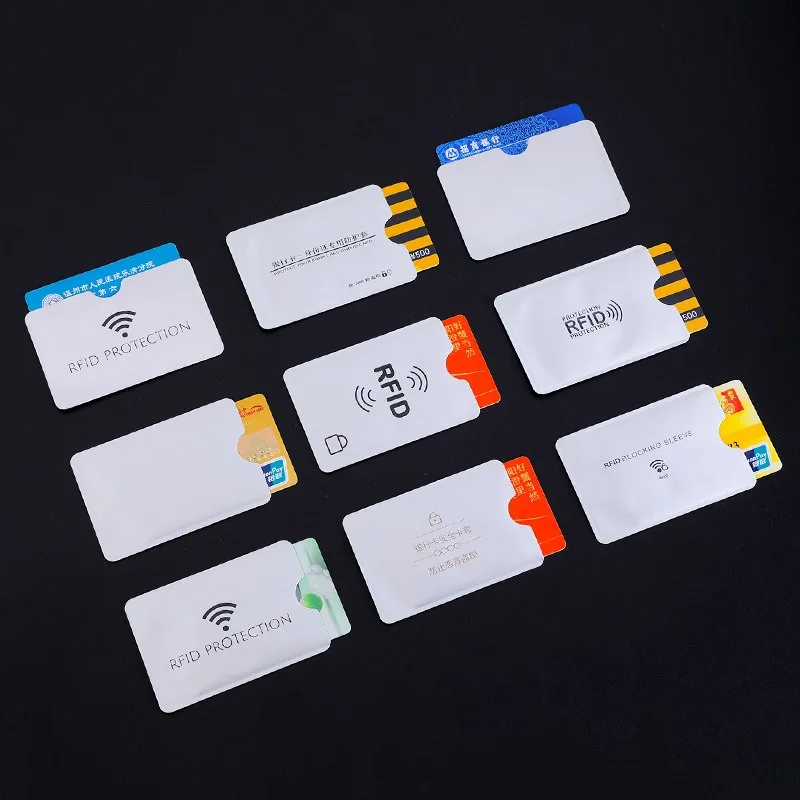 Porte-cartes en aluminium anti-numérisation, porte-cartes, portefeuille, protecteur de carte de crédit, RFID, anti-démagnétisation, 1 pièce