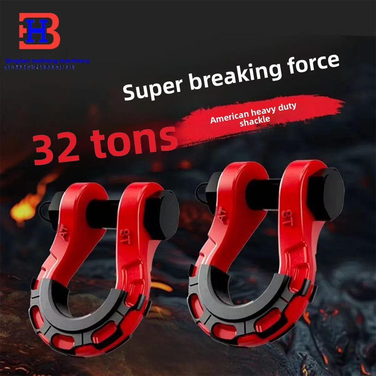 Heavy Duty 3/4 Inch Bow Shackle 8 Ton Recovery D Ring for Off Road Truck Towing Winch Bumper Mount Red Black Blue Green Gray