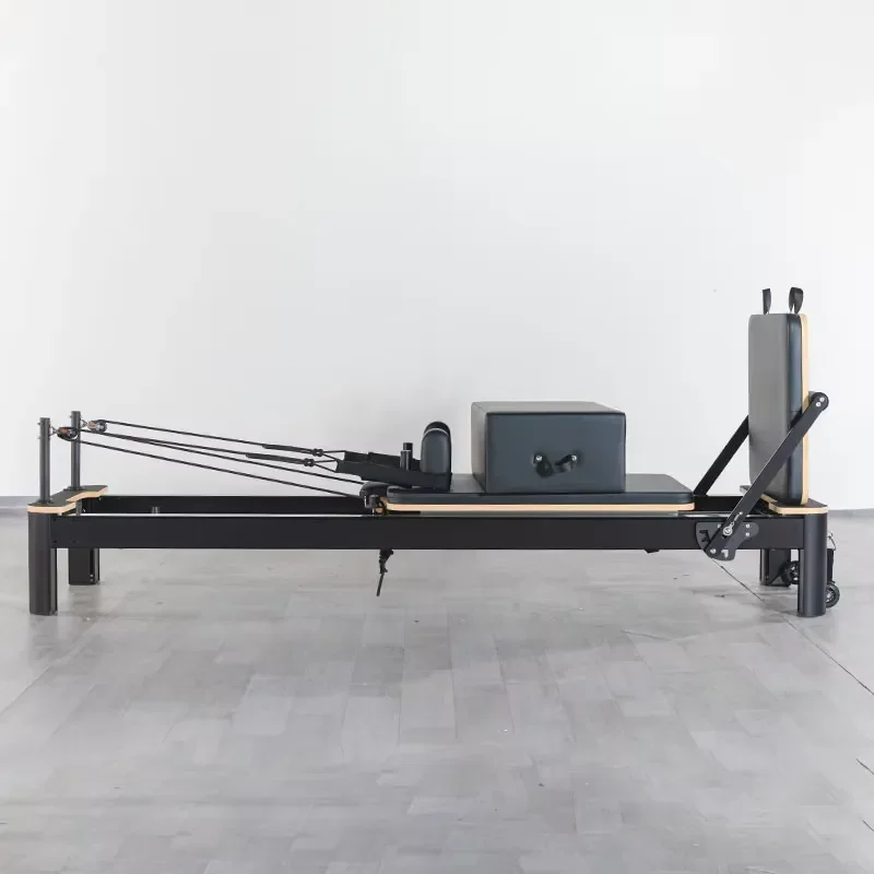 for Premium Aluminum Pilates Reformer Aviation Grade Frame Smooth Rail System Adjustable Resistance Training Machine