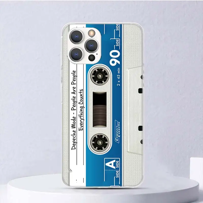 Vintage Magnetic Old Tape Cassette Soft Case For iPhone 16 17 Air 16E 15 Plus 11 12 13 Mini 14 Pro Max Phone Cover Apple 7 8 SE  view 5