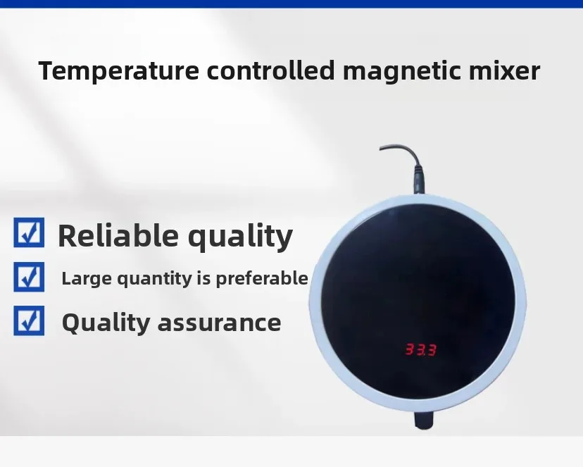 Magnetic Stirrer Lab Digital Display Constant Temp Heating Portable Charging Mixer with Rotor Accessories