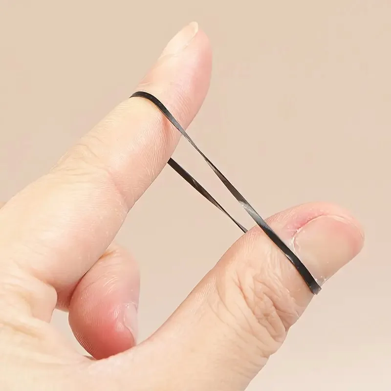 

Bulk Black Elastic Hair Ties Set (1Pc Storage Bag Included) 0.79in Thin Hair Bands for Daily Hairstyling