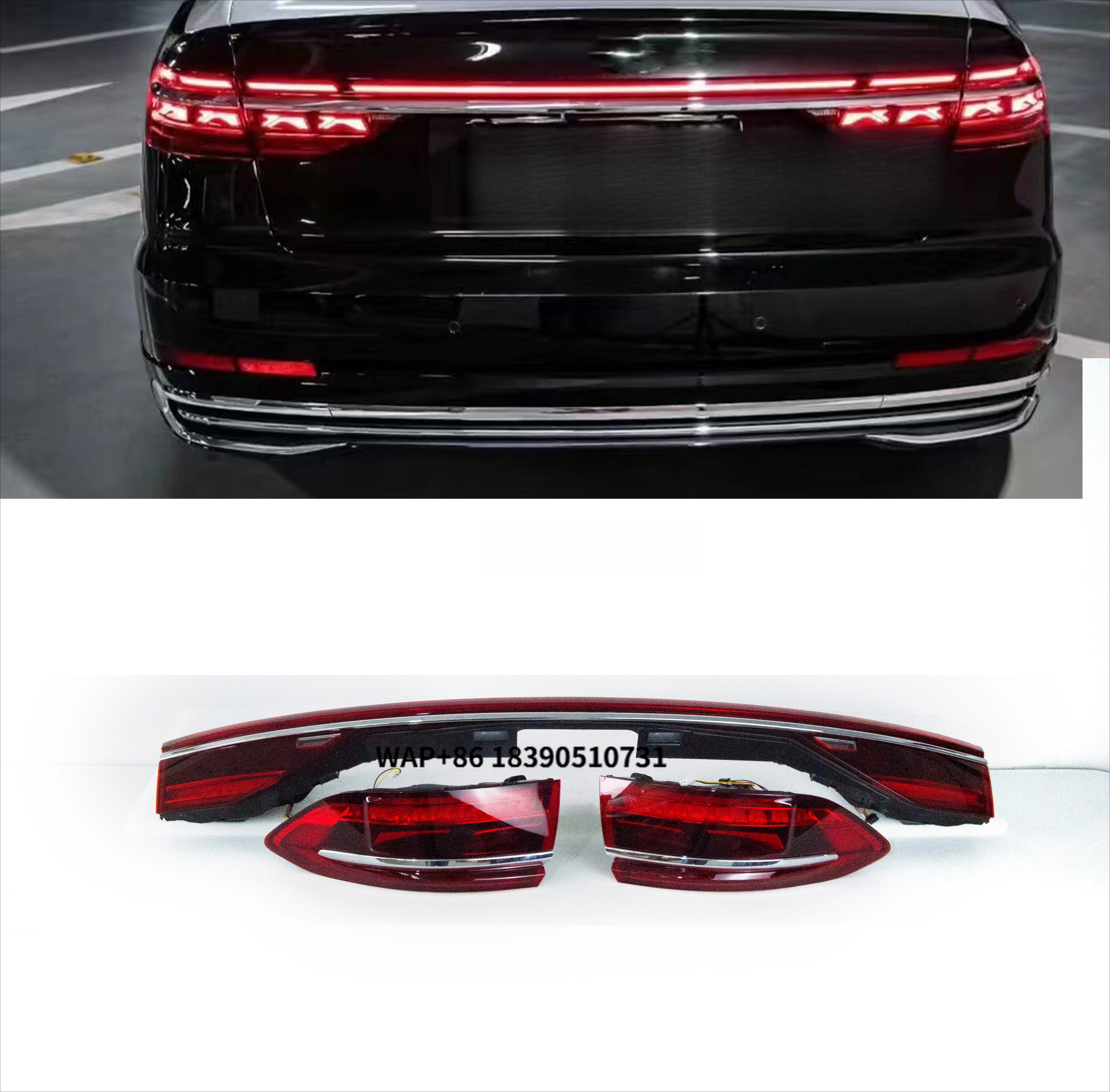 Car Lights for  Led Tail Lamp A8 Design Dynamic Signal Tail Light Rear Stop Brake Reverse Accessories 2019 2020 2021 2022