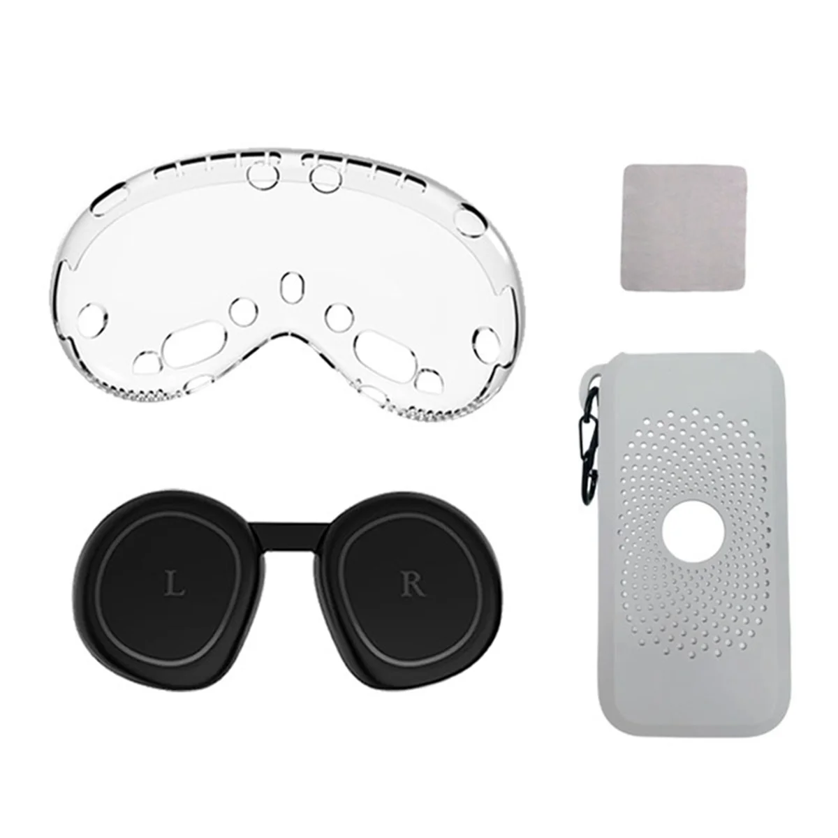 For Vision Pro Case Kit Silicone Power Case VR Glasses Dust Eyecup TPU Multifunctional Convenient VR Accessories B