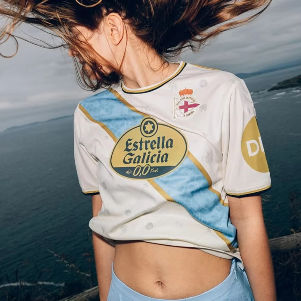 

25-26 Third Football Shirt Summer Sportwear Women Oversized Deportivo Coruña Training Soccer Uniform Breathable Jersey Tee Mens