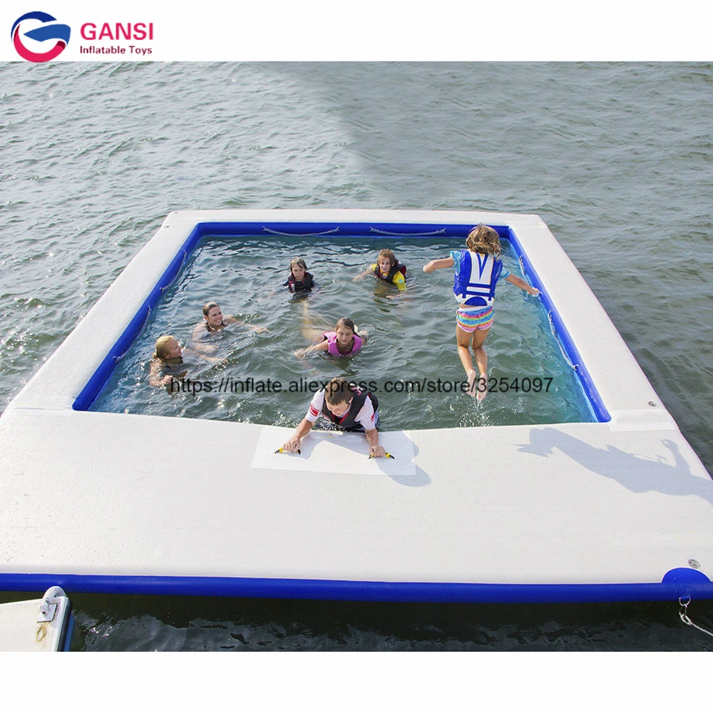 lling Inflatable Adult Swimming Pool 7X5x2.1M Floating Inflatable Yacht Pool For Boat