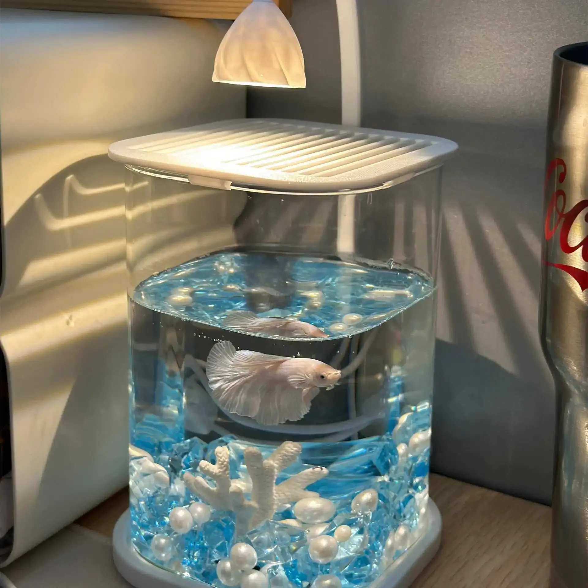 Spezielles Aquarium zur Bekämpfung von Fischen Neues Büro Desktop kleines Aquarium für den Hausgebrauch