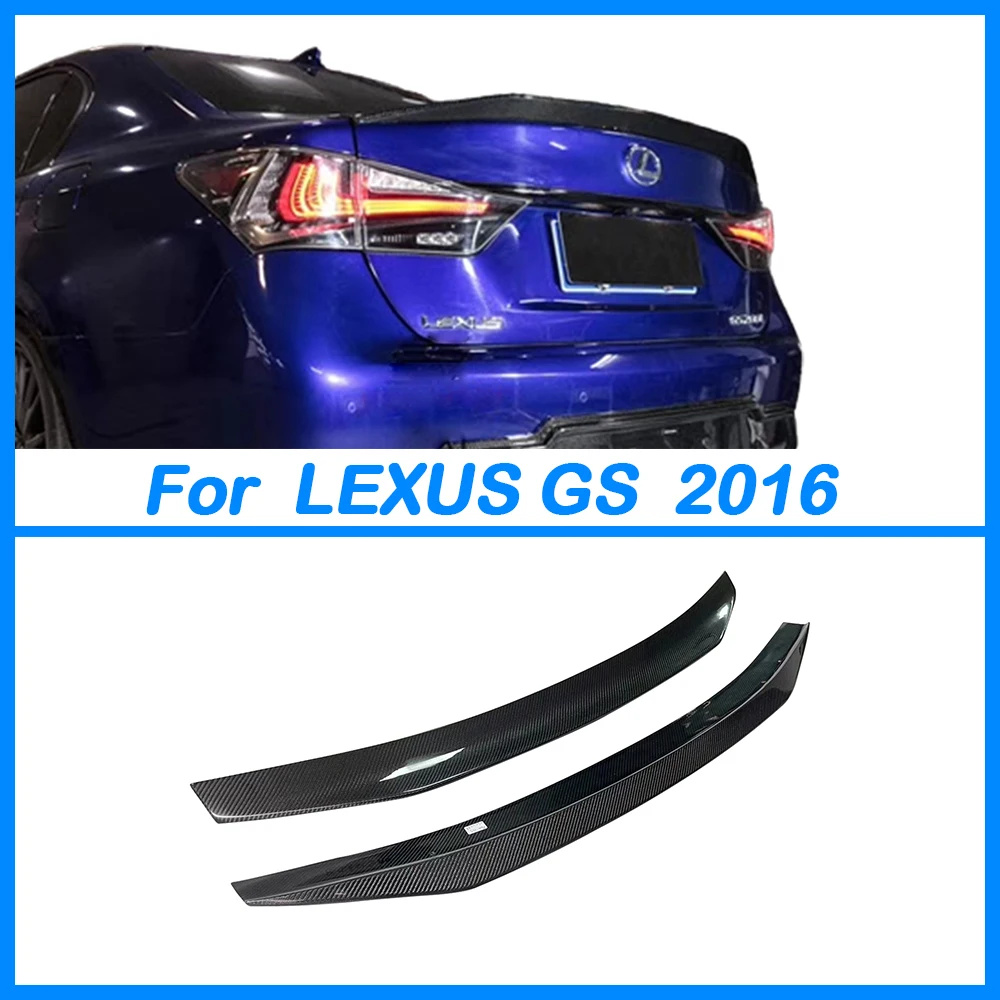 For LEXUS GS GS200 GS300 GS450h GS350 GS-F GS200t 2016 Car Rear Trunk Tail Wing Spoiler Body Kit Accessories FRP Carbon Grain