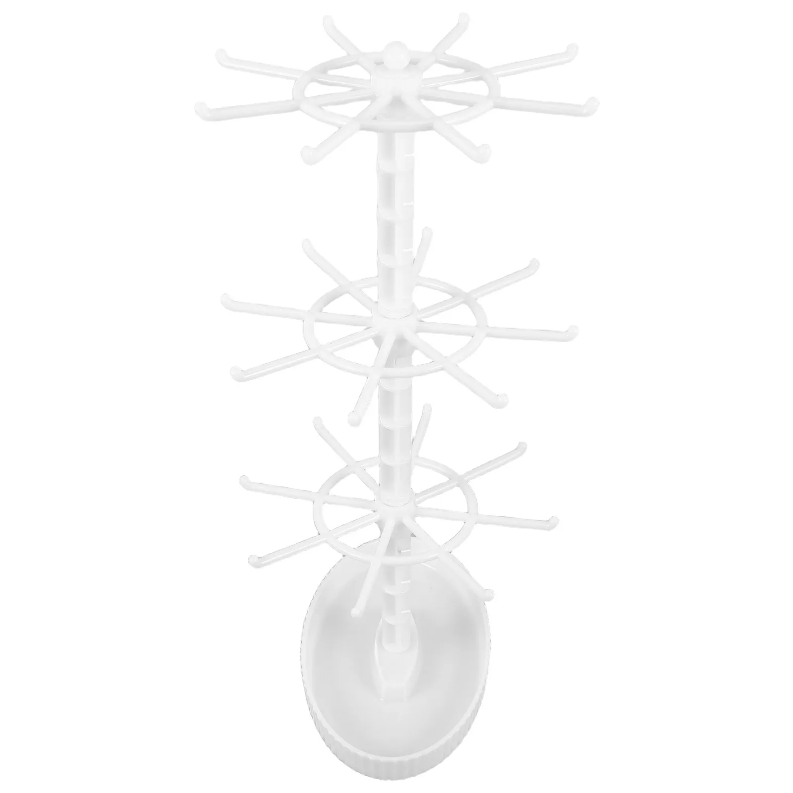 

Вращающаяся подставка для украшений, 3-ярусная подставка для ожерелий, держатель для брелоков и браслетов, настольная подставка для хранения украшений