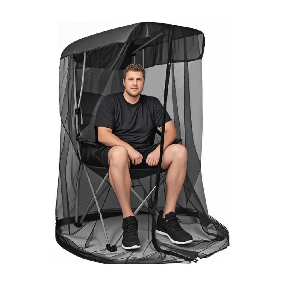 Silla mecedora impermeable con mosquitera para techo, fácil de instalar, con cremallera suave, barrera antimosquitos, tienda de malla transpirable y portátil.