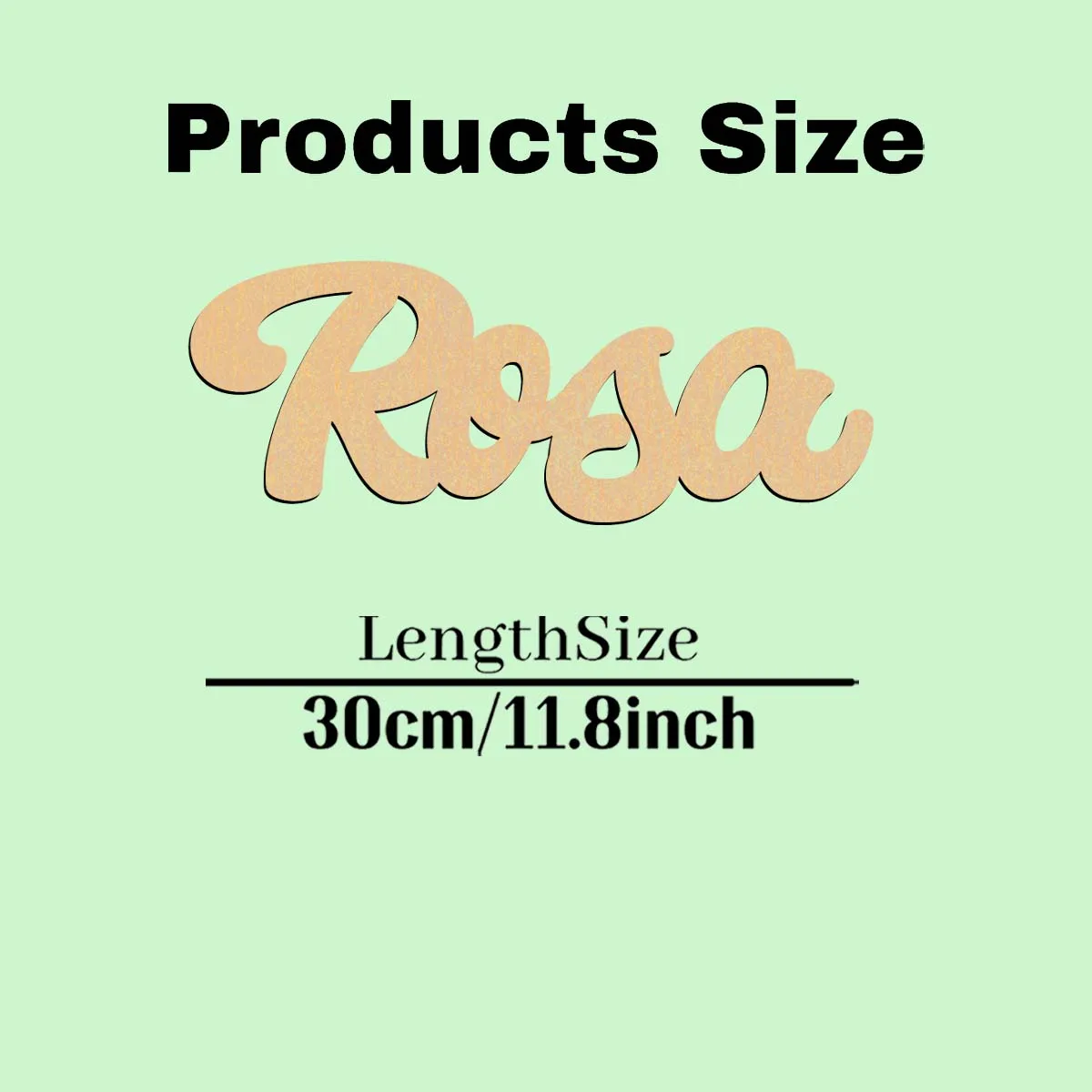 1pc Cartoon Rosa example Custom Name Wooden Plaque Wooden Sign Wood Material Vertical Orientation Door Hanging Decor