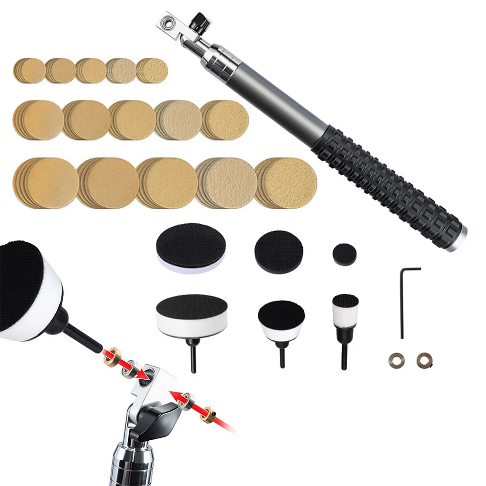 Bowl Sander Kit Sanding Block Wood Lathe Tools With Sanding Discs For Wood Metal Plastic Polishing Woodworking Tools