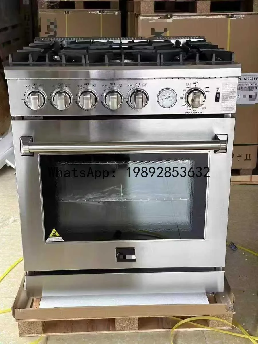 CZ Five Gas Multi-Head Burner Gas Stove Range with Integrated Oven Gas Stove with Oven