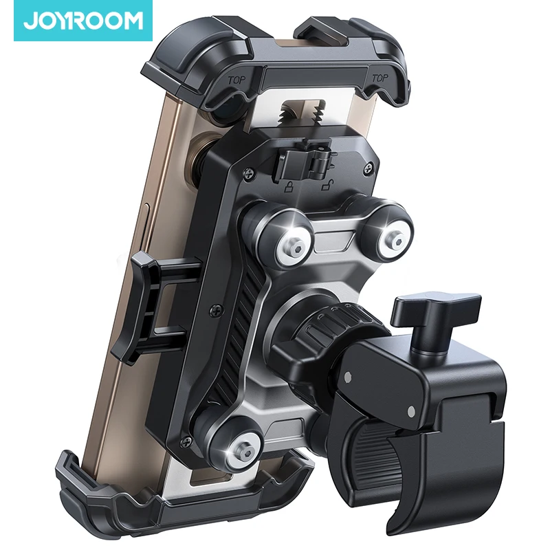Joyroom motorfiets telefoonhouder anti-vibratie telefoonhouder voor motorfiets stuur fiets telefoonhouder voor iPhone voor 4,7-7” telefoon