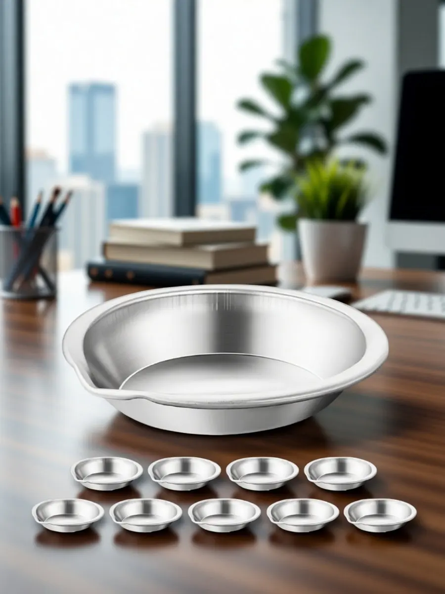 10Pcs Paint Palette Mixing Tray Stainless Steel Portable Round Mini Pallets for Oil Watercolor Painting Craft Art