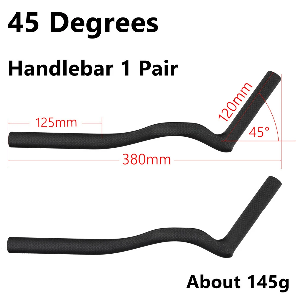 Carbon Road Stuur Fietssteun Bar TT Stuur Clip Op Aero bar 30 ° /45 °   Triatlonstuur
