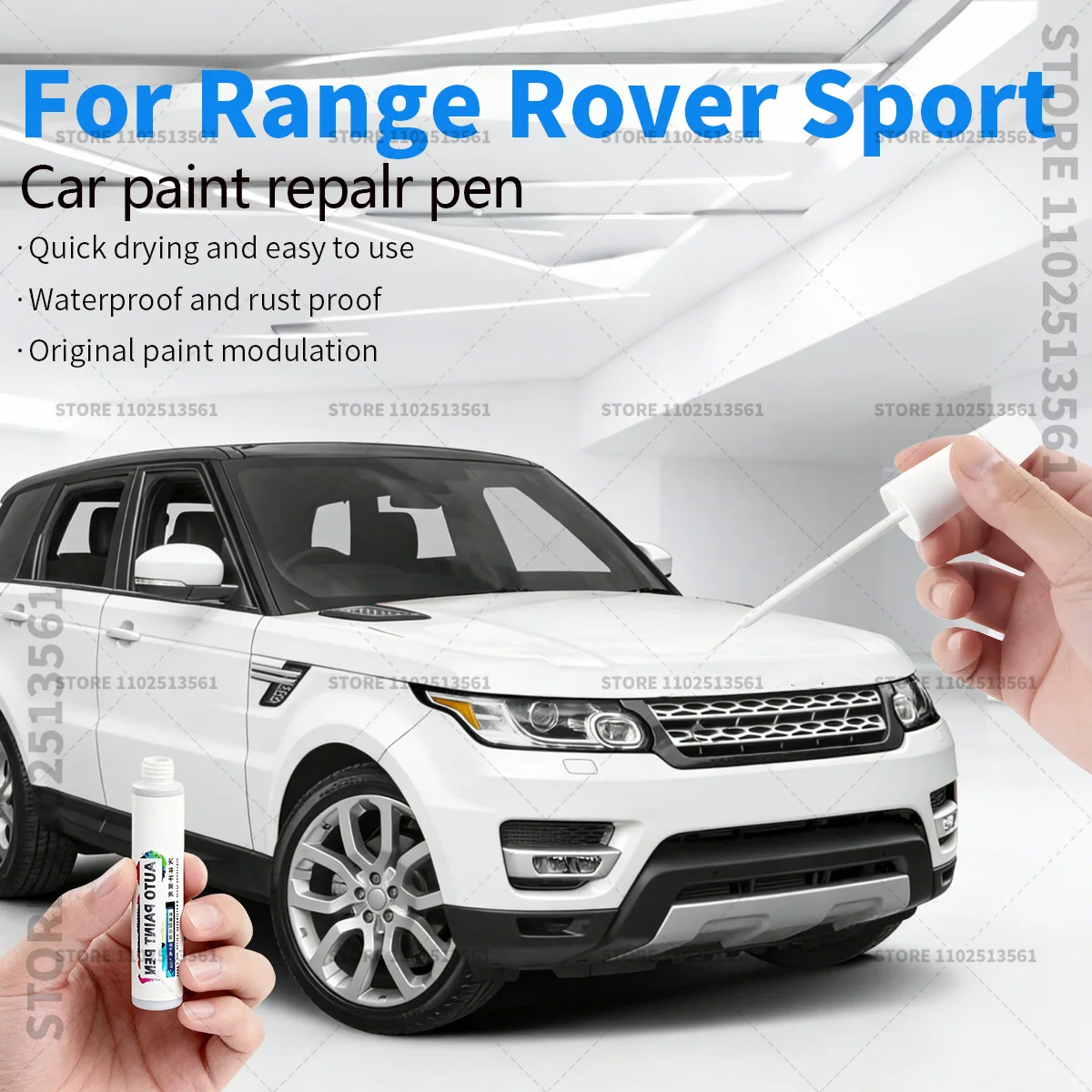 

Карандаш для ремонта краски, средство для удаления царапин, аксессуары для авто DIY для Land Rover Range Rover Sport 2005-2025 L320 L494, черный, белый