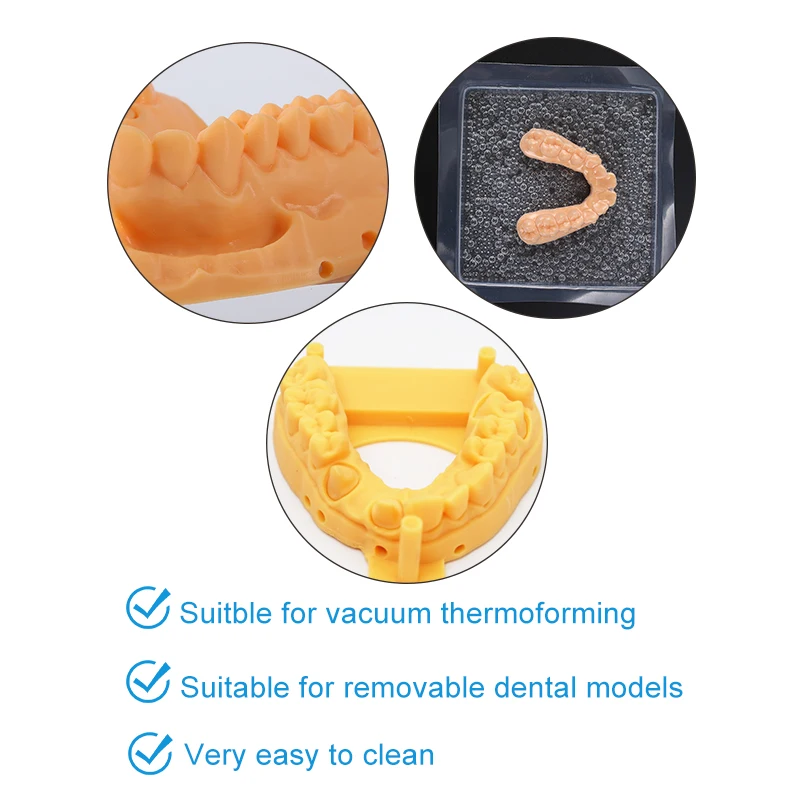 Resione Elastic Dental Model Resin Liquid Dental Casting 3D Printer Resin For Elegoo Anycubic Resin 405nm UV Resin 3D Printing