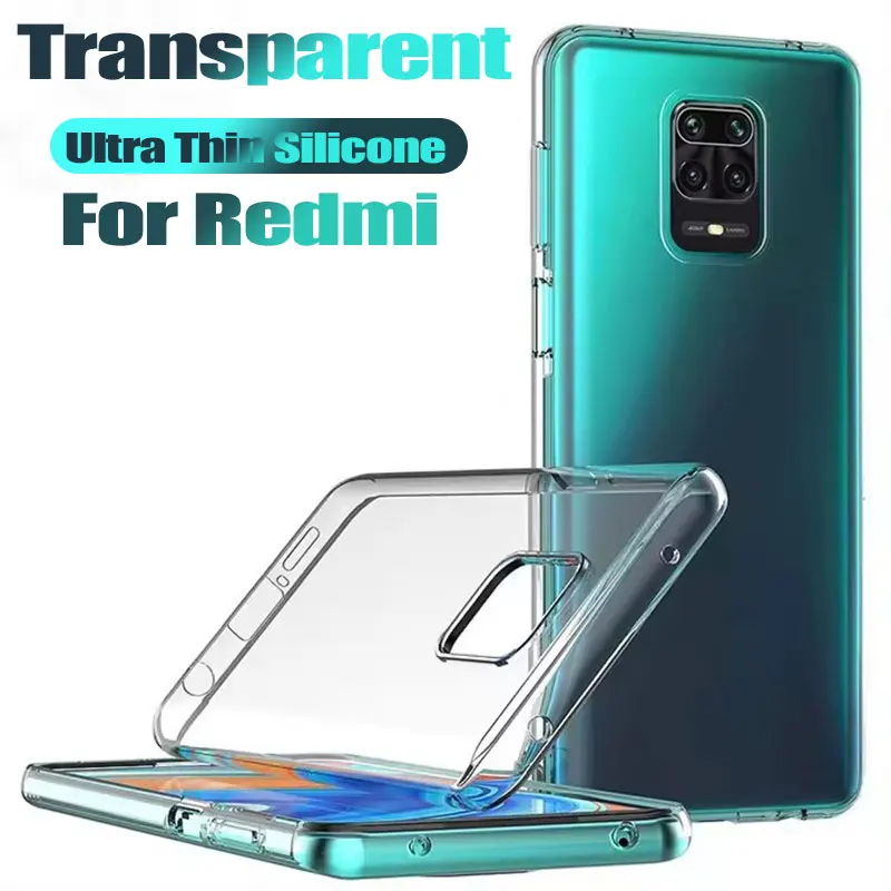 Ultra Thin Silicone Phone Case For Xiaomi Redmi Note 10 9S 8 7 Pro 10S 9T Clear Soft Case For Redmi 9 10 10C 9A 9C 10X 5G Coque