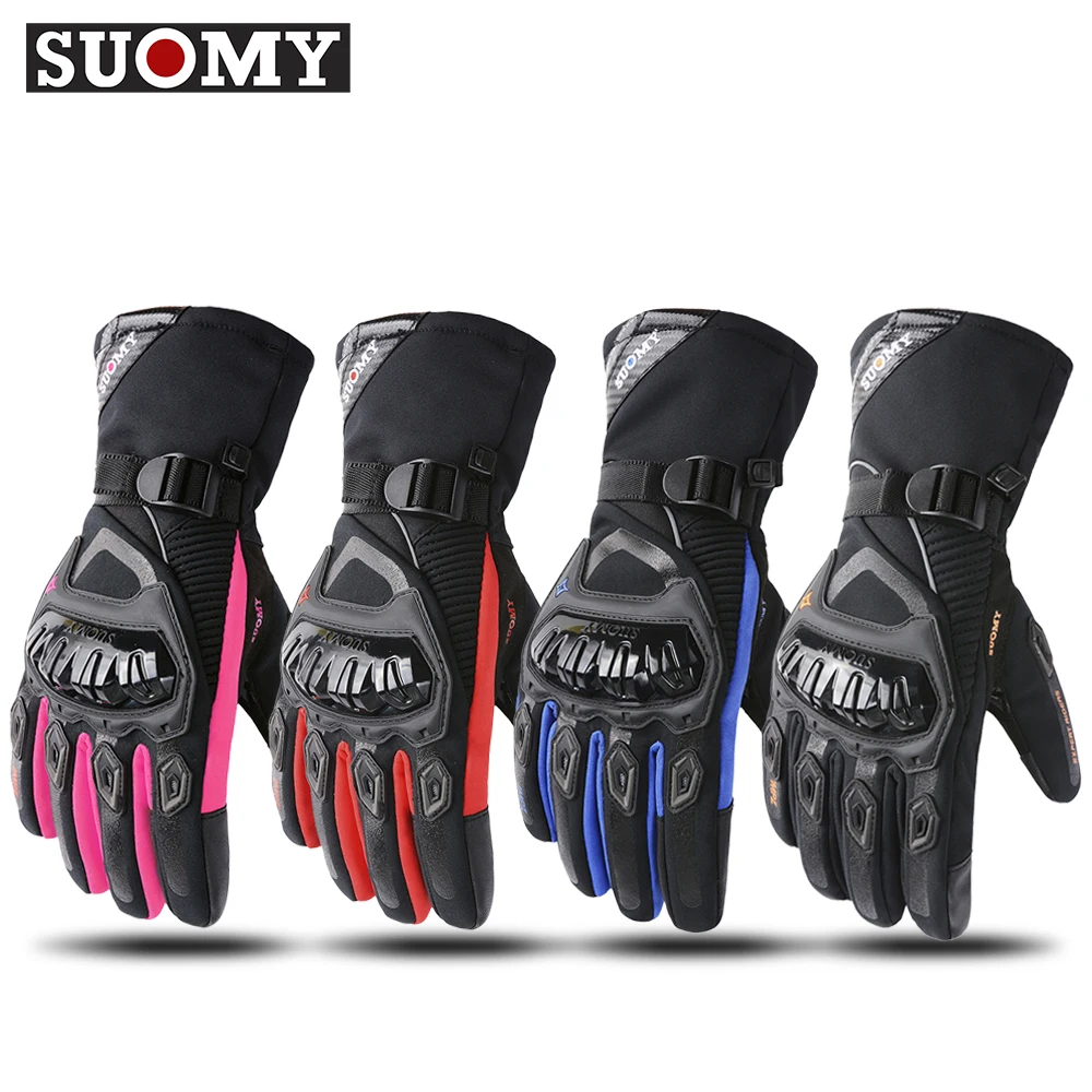 

SUOMY Winter Motorcycle Gloves Men Women 100% Waterproof Motorbike Racing Gloves Windproof Touch Function Motocross Gloves