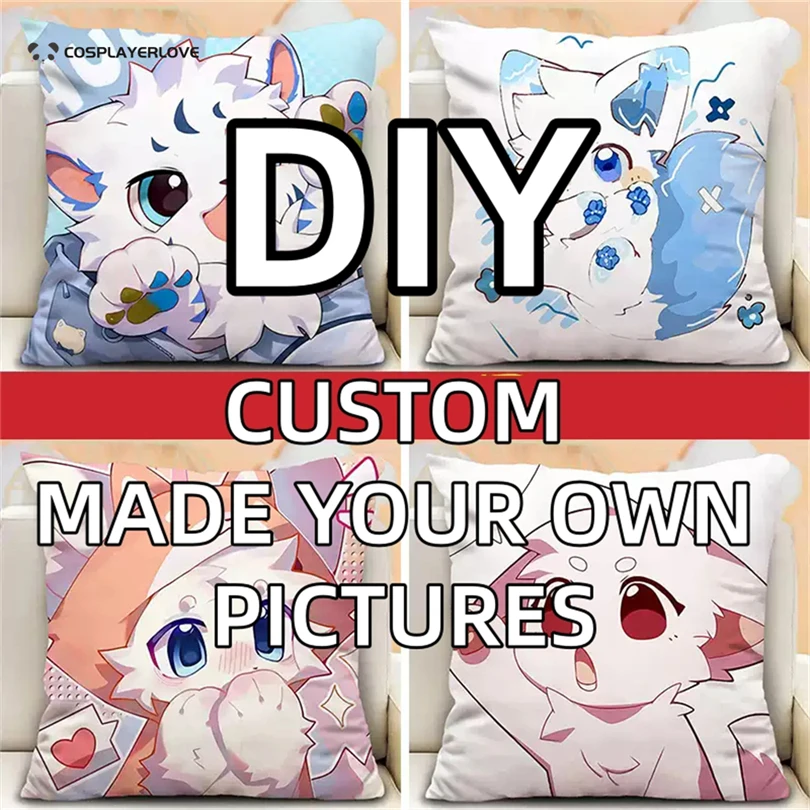 Dakimakura 18÷ Furry Animal Tiger Bear Cover DIY Customized 2WAY Hugging Body Pillow Case Anime Game Pillow Cushion Cover Gift
