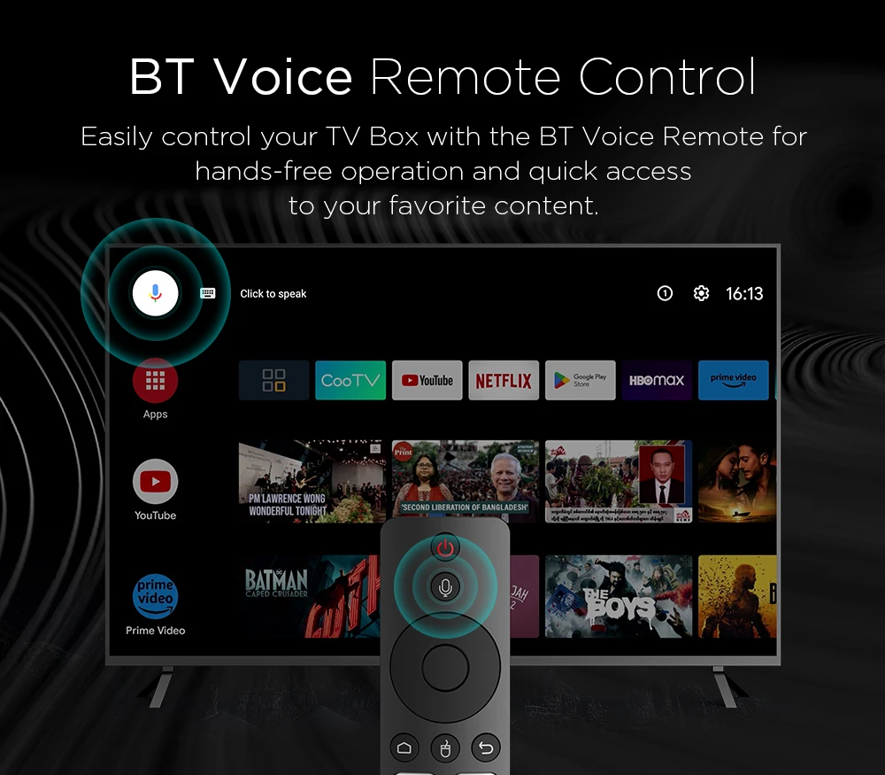 Tanix TX13 Smart TV Box Android 14 AIIwinner H618 مع 2GB 16GB يدعم H.265 AV1 Dual Wifi HDR 10+ صندوق فك التشفير لمشغل الوسائط