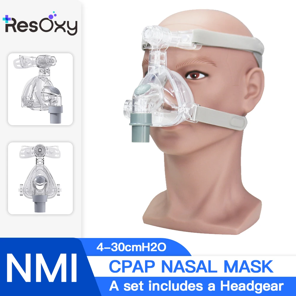 resoxy-cpap-鼻マスク-ヘッドギア付き-ライト-cpap-鼻マスク-シリコン素材-快適な鼻マスク-自動-cpap-睡眠いびき無呼吸用