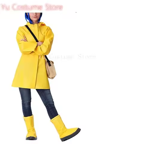 Yu Coraline Wybie Lovat Cosplay Costume Outfits Coraline Cosplay Hoodie Jacket Coat Halloween Party Carnival Suit Raincoat