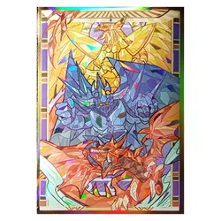 63x90mm 60PCS Holographic Card Sleeves YUGIOH Card Sleeves Illustration Anime Protector Card Cover for Board Games Trading Cards