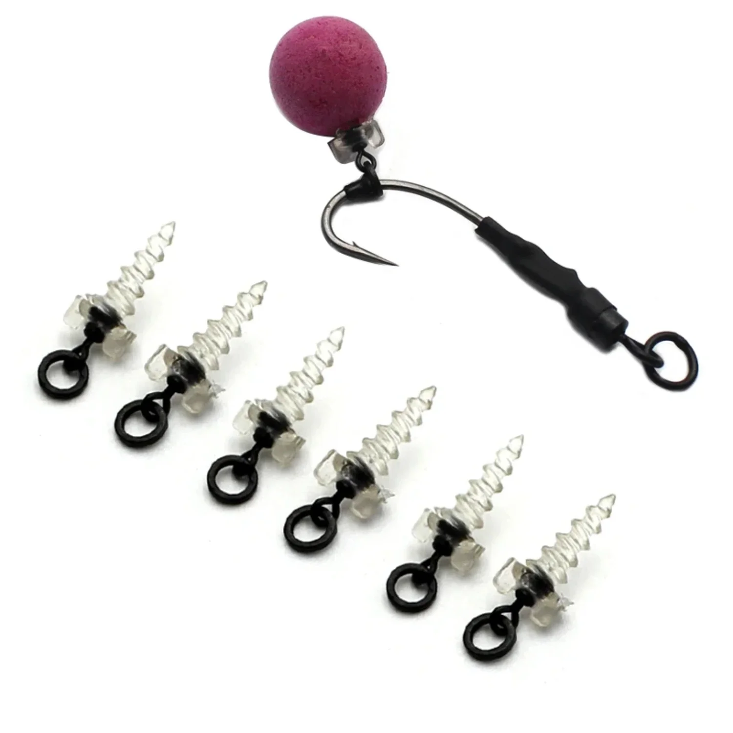 10/20PCS  Bait Screw Carp Fishing Accessories Micro Hook Ring Swivel Screw   Boilies  Carp Fishing Fedeer Tackle