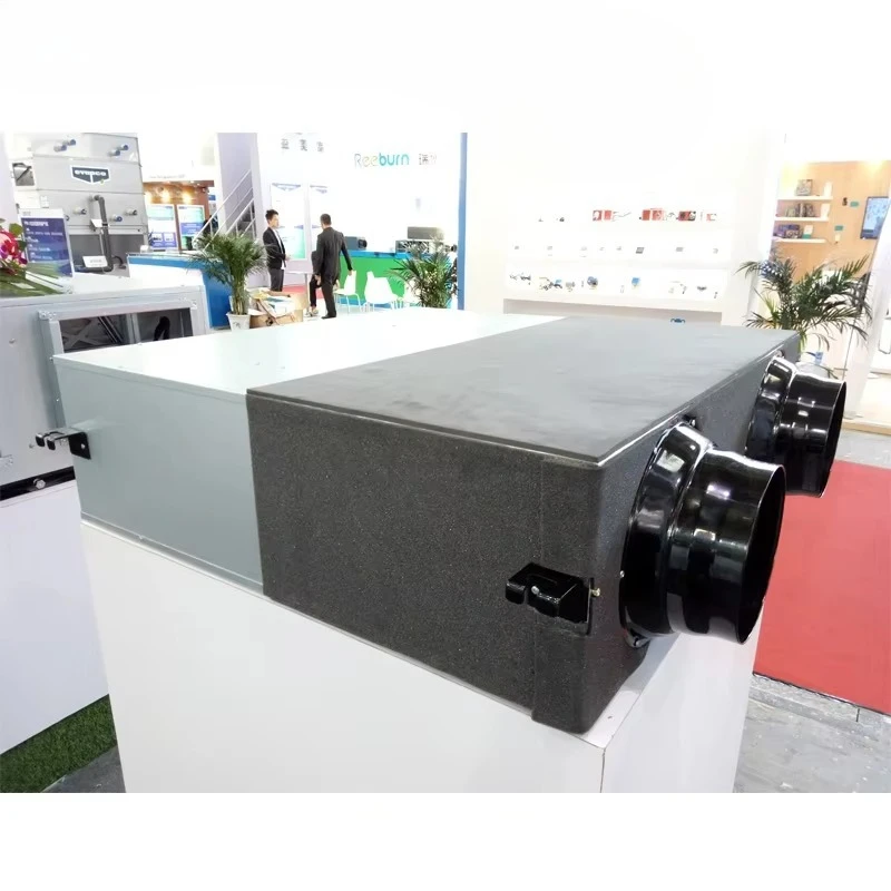 Net zero Energy Building Central Heating System Plate Fin Crossflow Heat Exchanger air Recuperator with Slim Body Nutone to