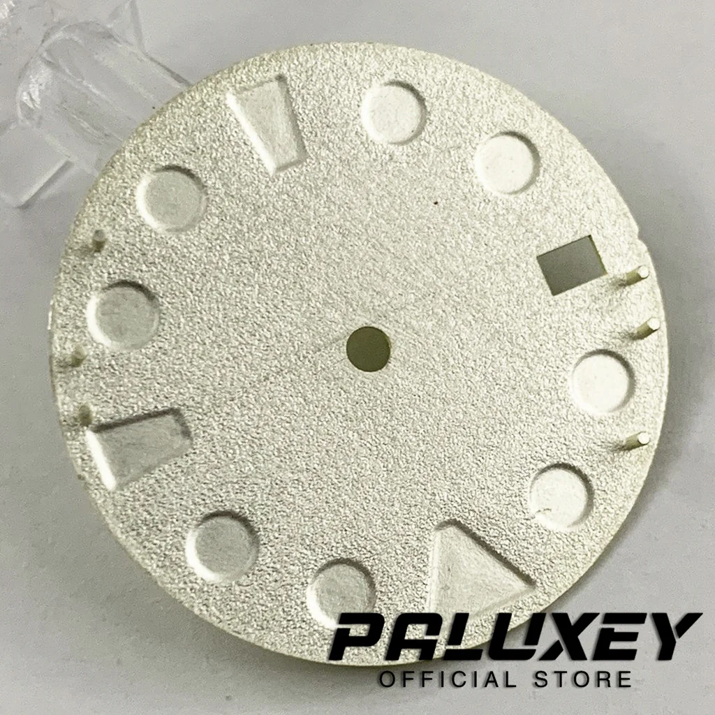 NH35 레드 옐로우 블랙 시계 다이얼, 녹색 야광 시계 페이스, NH35A 4R35 무브먼트 핏, 3 시 시계, 3.8O 시계 케이스 크라운, 28.5mm