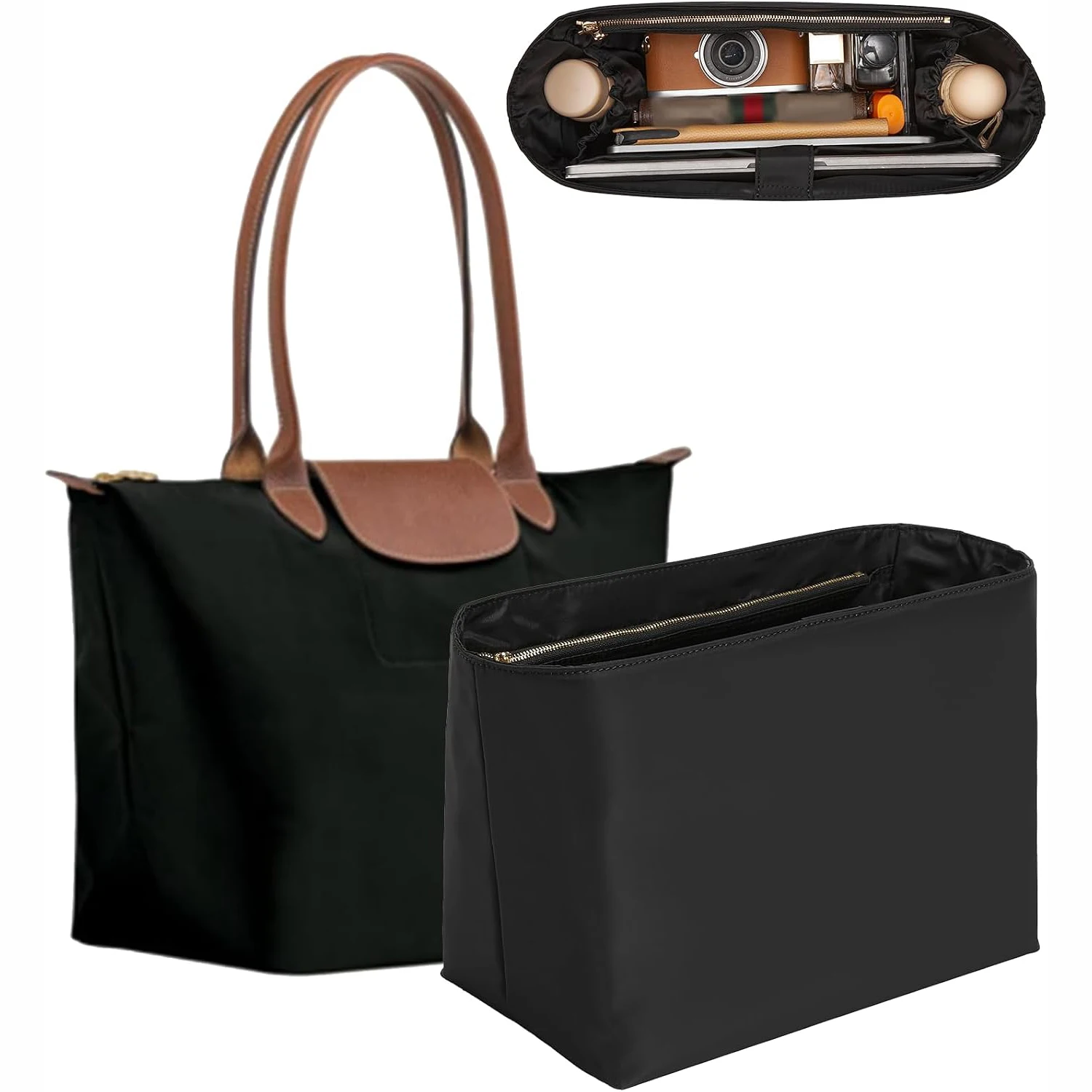 Bag Organizer Insert for Longchamp Bag Nylon Material Super Strong Fit Bag Support Handbag Insert Accessories