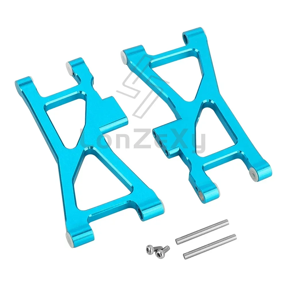 Suspensión inferior delantera y trasera de aleación de aluminio, brazos A para Tamiya TT02B TT-02B 1/10 RC, piezas de mejora de Metal, Color azul y rojo