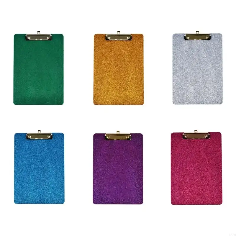 

Professional Glittered Acrylic Clipboard Document Organiser Writing Pad with Hanging Hook Metal Clip for School Office