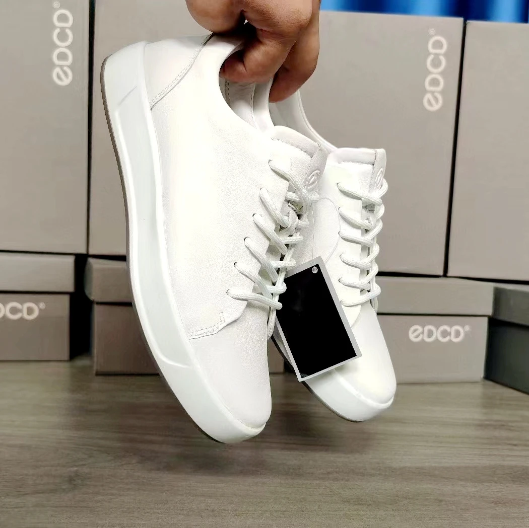 Genuine Leather Golf Shoes for Women, Waterproof, Anti-Slip, Comfortable, Outdoor Running, Walking, White, Ladies Sneakers