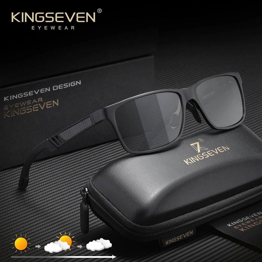 

KINGSEVEN мужские поляризационные солнцезащитные очки из алюминия и магния для вождения и рыбалки UV400, защитные очки, роскошные мужские очки высокого качества