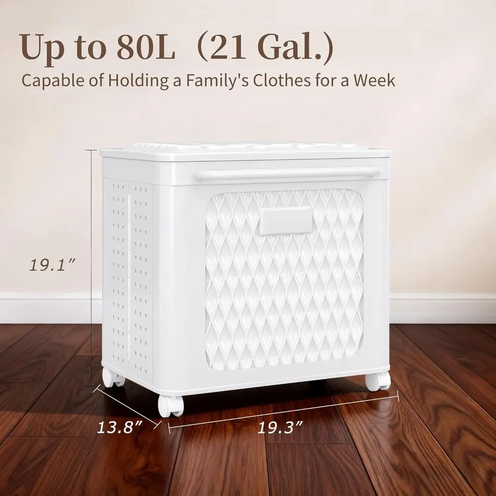 Wheeled Waterproof Outdoor Storage Box for Patio Furniture, Garden Tools, and Pool Supplies, Foldable, White, 19.3x13.8x19.1