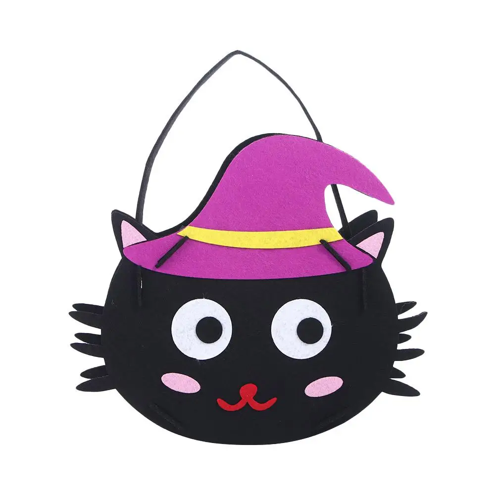 

Портативный DIY материал «Кошелек или жизнь» орнамент мультфильм Хэллоуин сумка для конфет подарочная корзина ведро для хранения украшение на Хэллоуин