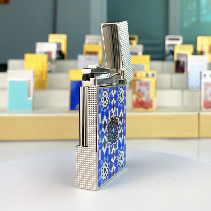 New Commemorative Edition Luxury Butane Lighter Single and Double Flame Flat Tone Natural Paint Smoker L2 Series 19032