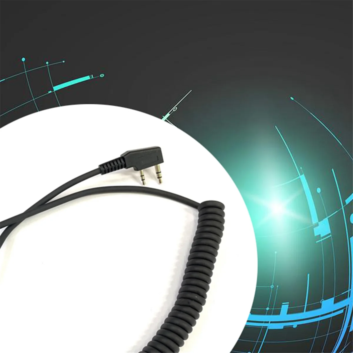 ABGN Walkie Talkie Mikrofonkabel Ersatzkabel K-Stecker Mikrofonkabel Walkie Talkie Zubehör DIY Universal Walkie Talkie