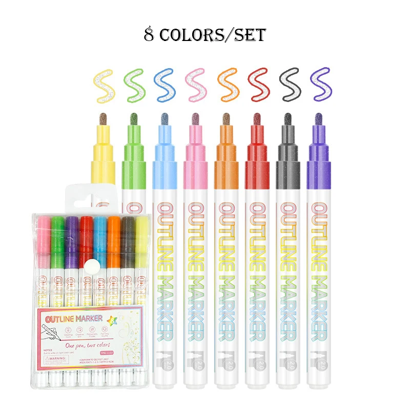 8 цветов/набор, маркеры для рисования