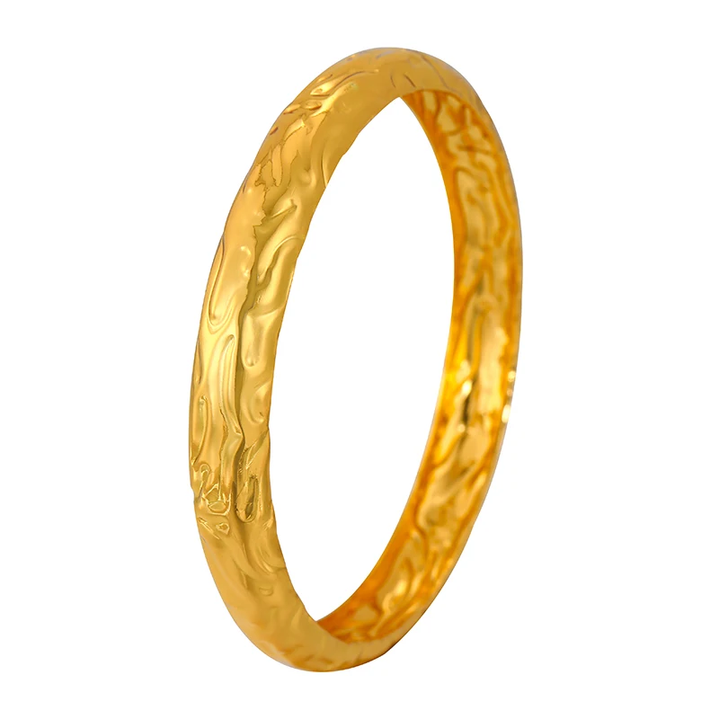 Luxury Vintage Carved Cuff Bangle: Wide Pressed Floral Bracelet, Multi-Layer Heavy-Duty Metal Bangle, Elegant Gold Tone Jewelry