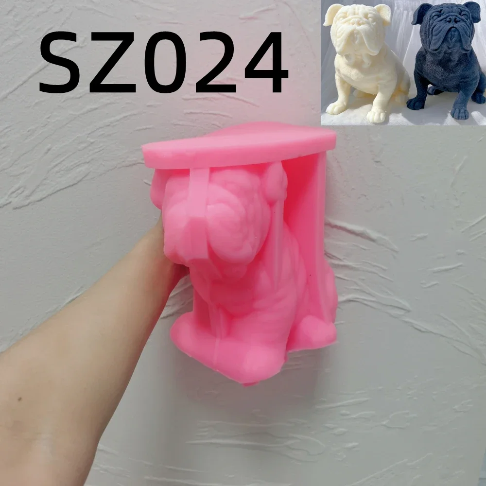 Schattige Verschillende Rassen Hond Kaarsvorm Dier Puppy Soja Wax Siliconen Mal Hondenliefhebber Home Decor